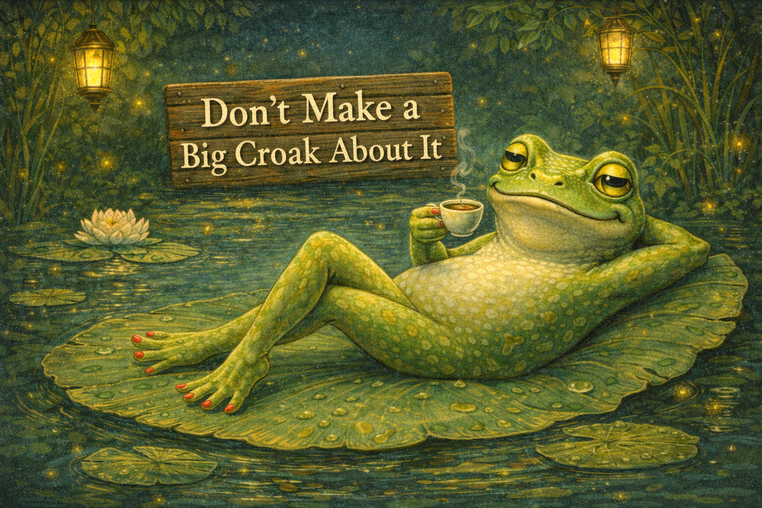 Don't Make a Big Croak About It - Free Frog Print